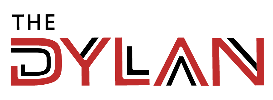 The image features the text "THE DYLAN" in bold, red and black letters.